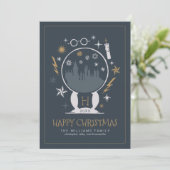 HOGWARTS™ SneeuwWereldbol | Vroegtijdige kerstuitn Kaart (Staand voorkant)