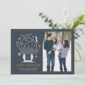 HOGWARTS™ SneeuwWereldbol | Vroegtijdige kerstuitn Kaart (Staand voorkant)