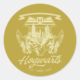 HOGWARTS™ Winged Shield Graphic Ronde Sticker