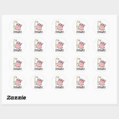 Hogwash Funny Pig Pun Ronde Sticker (Vel)