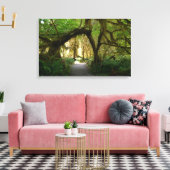 Hoh Rainforest Olympisch schiereiland Washington Canvas Afdruk (Insitu (Woonkamer))