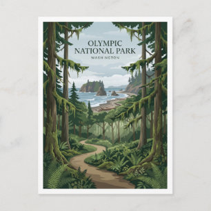 Hoh-regenwoud Forks Washington Briefkaart