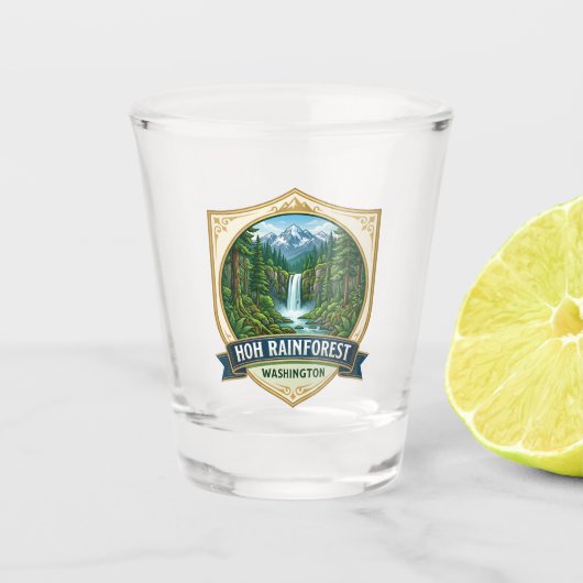Hoh-regenwoud Washington Shot Glas (Voorkant)