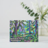 Hoh-regenwoud Washington USA Briefkaart (Staand voorkant)