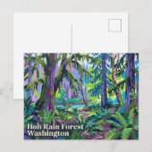Hoh-regenwoud Washington USA Briefkaart (Voorkant / Achterkant)