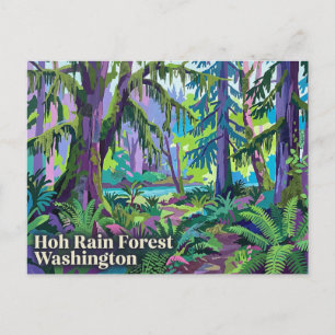 Hoh-regenwoud Washington USA Briefkaart