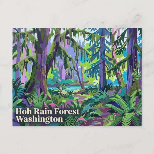 Hoh-regenwoud Washington USA Briefkaart (Voorkant)