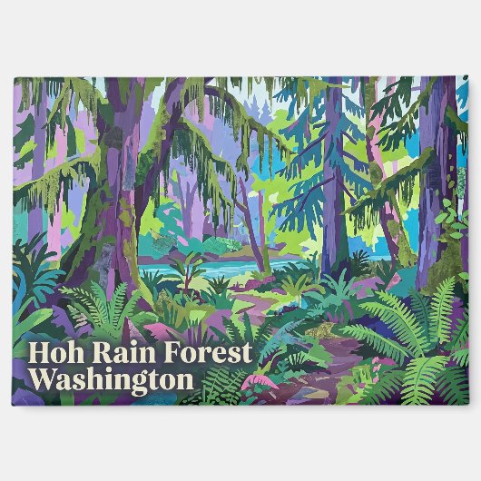Hoh-regenwoud Washington USA Magneet (Voorkant)