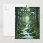 Hoh-regenwoud Waterval Washington Briefkaart (Voorkant / Achterkant)