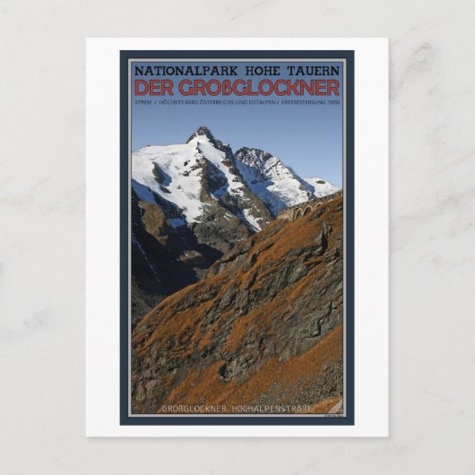 Hohe Tauern - Großglockner Briefkaart (Voorkant)