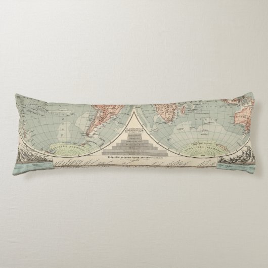 Hohen und Tiefen - Highs and Lows Atlas Map Lichaamskussen (Voorkant)