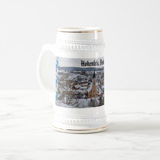 Hohenfels, Deutschland Stein Bierpul (Voorkant links)