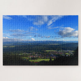 Hohenpeissenberg, uitzicht over Beieren, Duitsland Legpuzzel