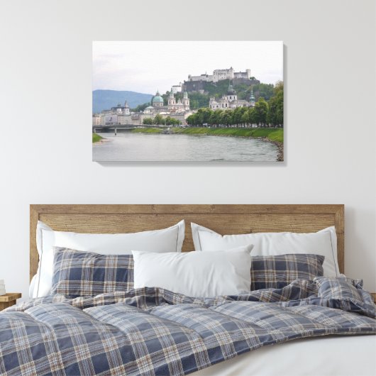 Hohensalzburg Castle, Salzburg, Oostenrijk Canvas Afdruk (Insitu (Slaapkamer))
