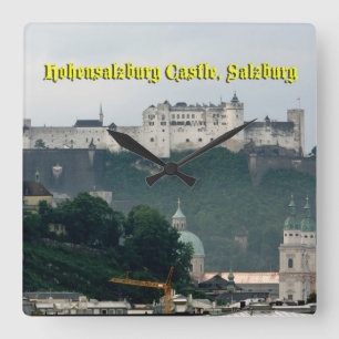 Hohensalzburg Castle, Salzburg, Oostenrijk Vierkante Klok