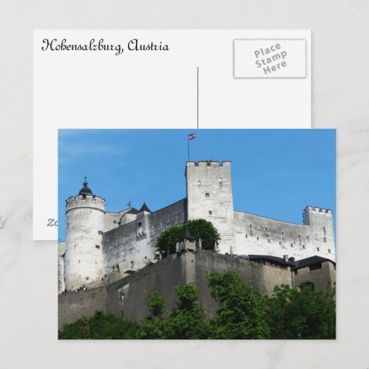 Hohensalzburg Fortress, Oostenrijk Briefkaart (Voorkant / Achterkant)