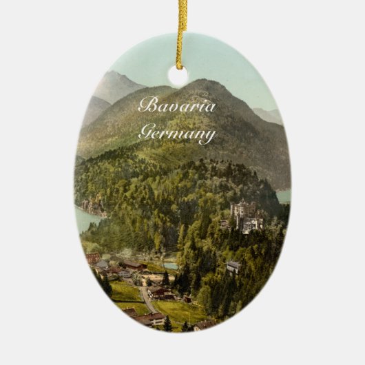 Hohenschwangau Castle en Alps, Beieren, Duitsland Keramisch Ornament (Voorkant)