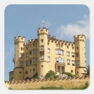 Hohenschwangau Castle Germany Tourist Gifts Vierkante Sticker