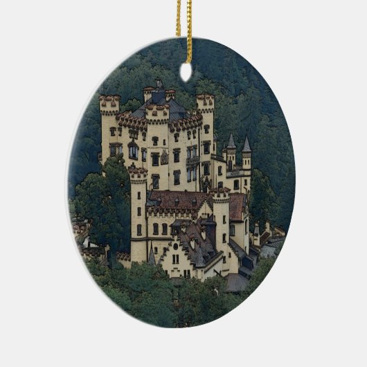 Hohenschwangau Castle Keramisch Ornament (Rechts)