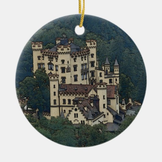 Hohenschwangau Castle Keramisch Ornament (Voorkant)