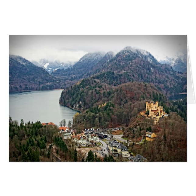 Hohenschwangau Castle - Schwangau, Kaart van Duits (Voorkant Horizontaal)