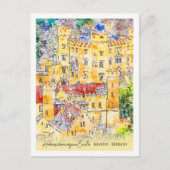 Hohenschwangau Duitsland Travel Place Waterverf Briefkaart (Voorkant)