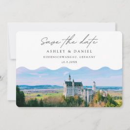 Hohenschwangau Trouwbestemming Save the Date Kaart