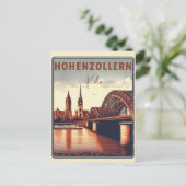Hohenzollern Bridge cologne Duitsland cadeau Briefkaart (Staand voorkant)