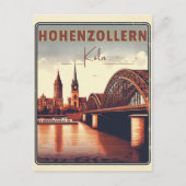 Hohenzollern Bridge cologne Duitsland cadeau Briefkaart (Voorkant)