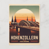  Hohenzollern Bridge cologne Duitsland cadeau Briefkaart (Voorkant)