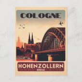 Hohenzollern Bridge cologne Duitsland cadeau Briefkaart (Voorkant)