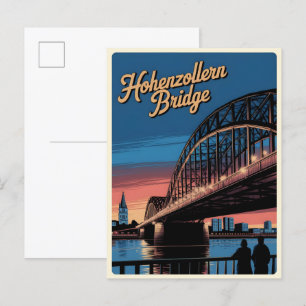  Hohenzollern Bridge cologne Duitsland cadeau Briefkaart