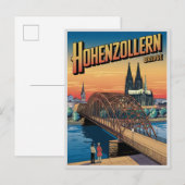 Hohenzollern Bridge cologne Duitsland cadeau Briefkaart (Voorkant / Achterkant)