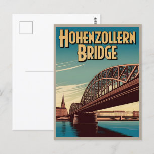  Hohenzollern Bridge cologne Duitsland cadeau Briefkaart