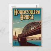  Hohenzollern Bridge cologne Duitsland cadeau Briefkaart (Voorkant / Achterkant)