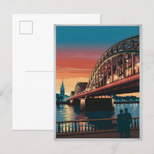  Hohenzollern Bridge cologne Duitsland cadeau Briefkaart