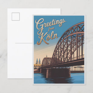  Hohenzollern Bridge cologne Duitsland cadeau Briefkaart