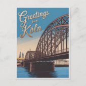 Hohenzollern Bridge cologne Duitsland cadeau Briefkaart (Voorkant)
