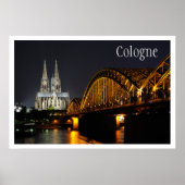 Hohenzollern Bridge, Keulen Cathedraal, Rijn Poster (Voorkant)