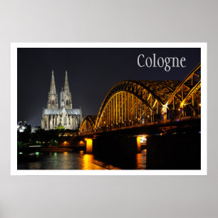 Hohenzollern Bridge, Keulen Cathedraal, Rijn Poster
