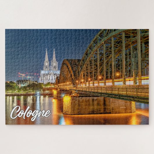 Hohenzollern Bridge, Keulen, Duitsland Legpuzzel (Horizontaal)