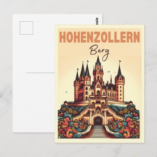  Hohenzollern Castle Burg Hohenzoller cadeau Briefkaart (Voorkant / Achterkant)