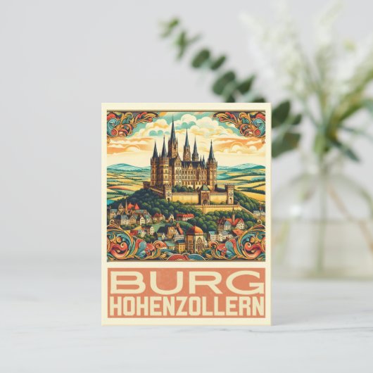 Hohenzollern Castle Burg Hohenzoller cadeau Briefkaart (Staand voorkant)