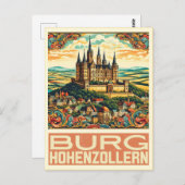 Hohenzollern Castle Burg Hohenzoller cadeau Briefkaart (Voorkant / Achterkant)