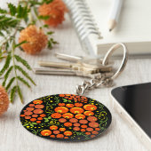 Hohloma Egg Black en Rowan Sleutelhanger (Zijkant)