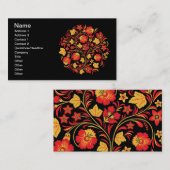 Hohloma Rood en Geel Visitekaartje (Voorkant / Achterkant)