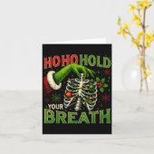 Hoho Hold Your Breath Funny Nurse Christmas  Kaart (Gele Bloem)