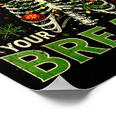 Hoho Hold Your Breath Funny Nurse Christmas Poster (Hoek)