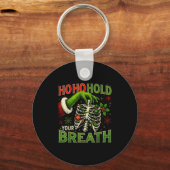 Hoho Hold Your Breath Funny Nurse Christmas Sleutelhanger (Voorkant)