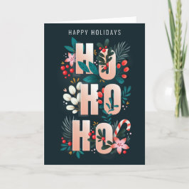HoHo Holly vertakt Candy Cane kerstkaart Bedankkaart